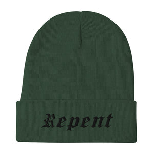 Repent Embroidered Beanie