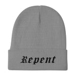 Load image into Gallery viewer, Repent Embroidered Beanie
