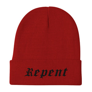 Repent Embroidered Beanie